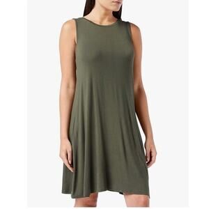 Amazon Essentials Women's Tank Swing Dress - Olive Green - XS, NWT